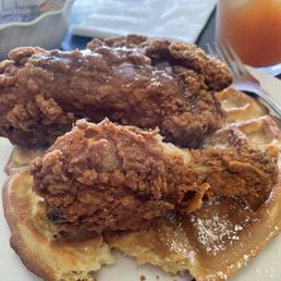 The chicken and waffles are amazing!!