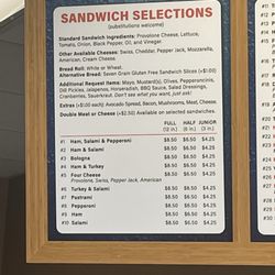 Subshop - Menu
