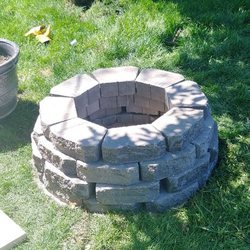 Haynes handyman services - Beautiful backyard firepit that won't rust out or blow away