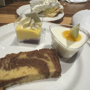 AYCE - Marble pound slice, mango mousse, chocolate vanilla yolk mousse and banana cream pie. So good! - Buffets Near Me - Las Vegas, Nevada