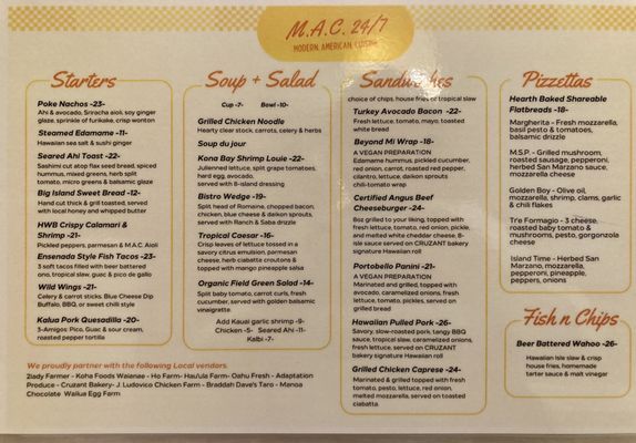 Menu photo 3 Mac 2-Go Honolulu, HI