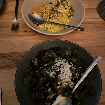 ATX Cocina - Esquites and Brussel sprouts - Mexican Near Me - Austin, Texas