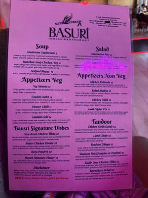 Menu photo 2 Basuri Indian Restaurant Roswell, GA Menu photo 2 Basuri Indian Restaurant Roswell, GA