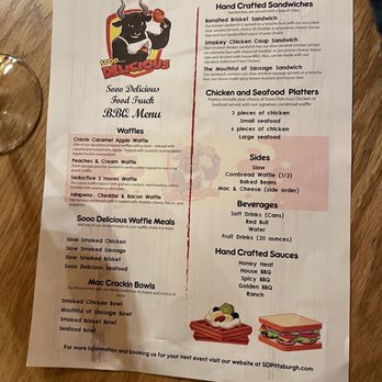 Sooo Delicious - a menu for a restaurant - Food Trucks Near Me