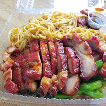 Duk Hing Express - Honey-Glazed BBQ Pork (Char Siu) over Noodles - Cantonese Near Me - San Francisco, California