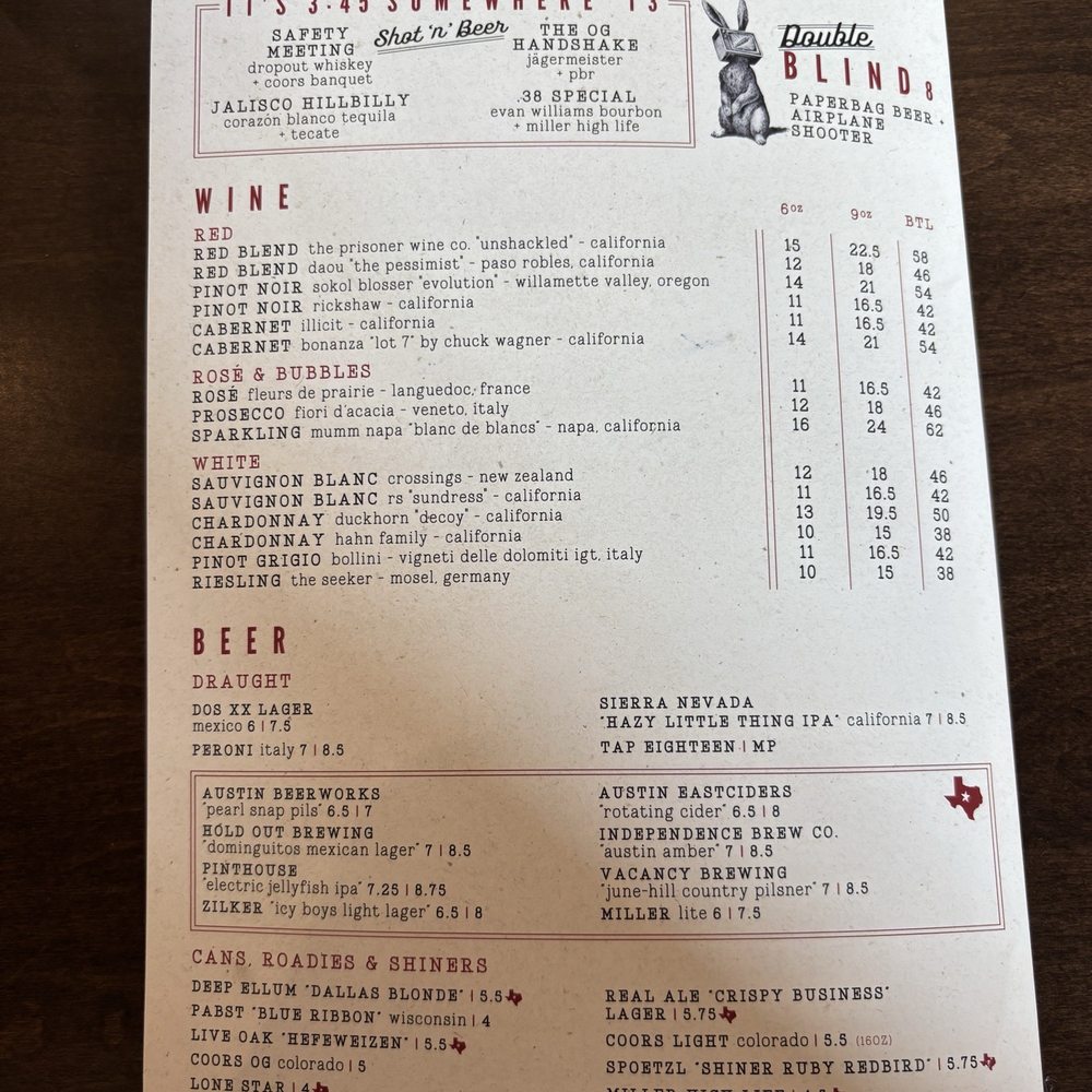 Culinary Dropout - menu - New American Near Me - Austin, Texas