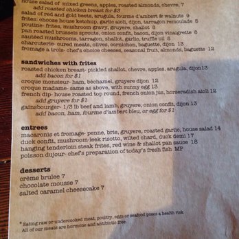 Gainsbourg - Regular menu - French Near Me - Seattle, Washington Gainsbourg - Regular menu - French Near Me - Seattle, Washington