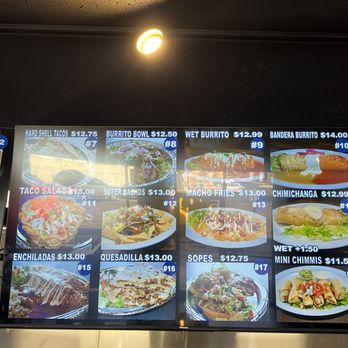 Maskadores Taco Shop - Menu board 2 - Mexican Near Me - Mesa, Arizona