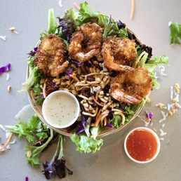 Coconut Macadamia Nut Shrimp Salad