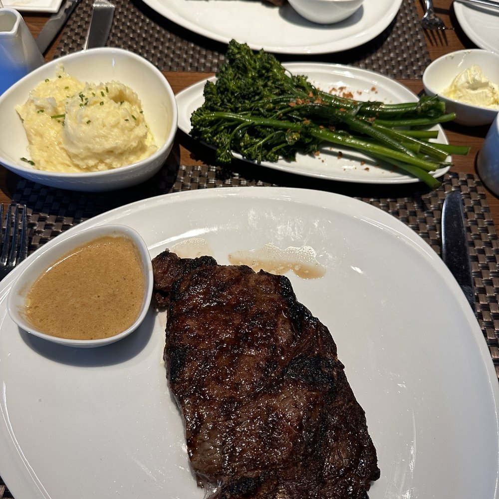 Prism - Ribeye with Broccolini and Whipped Potatoes - Seafood Near Me - Detroit, Michigan Prism - Ribeye with Broccolini and Whipped Potatoes - Seafood Near Me - Detroit, Michigan