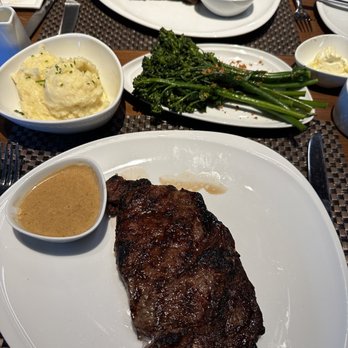 Prism - Ribeye with Broccolini and Whipped Potatoes - Seafood Near Me - Detroit, Michigan Prism - Ribeye with Broccolini and Whipped Potatoes - Seafood Near Me - Detroit, Michigan