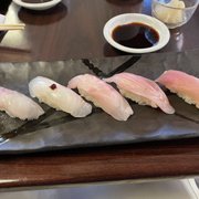 Photo of Shiro's - Seattle, WA, United States. Course 1 - Albacore Tuna, Sea Bass, Kanpachi, Sea Bream, Kurodai