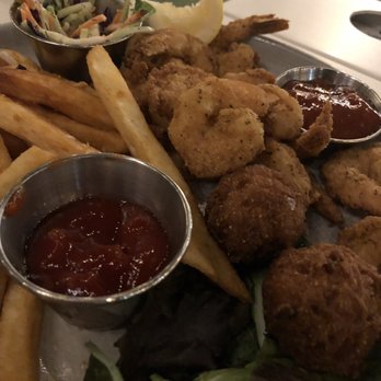 George's At Alys Beach - Fried Shrimp? Hush puppies and fries! All very GOOD! - New American Near Me - Alys Beach, Florida