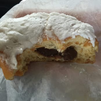 Jeff's Donuts - Half eaton Dutch chocolate filled vanilla glazed donut. The things I do for Yelp research! - Donuts Near Me - Jeffersonville, Indiana Jeff's Donuts - Half eaton Dutch chocolate filled vanilla glazed donut. The things I do for Yelp research! - Donuts Near Me - Jeffersonville, Indiana