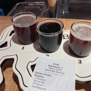 Bull City Burger and Brewery - Flight of dark beers - Breweries Near Me - Durham, North Carolina