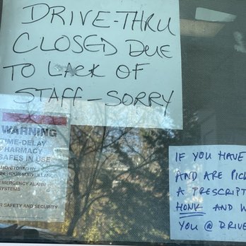 CVS Pharmacy - a drive thru sign in a window - Drugstores Near Me - Madison, Connecticut