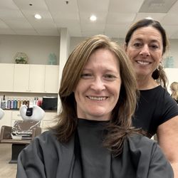 Lighten Up Salon & Spa - Happy customer with her new favorite hairstylist, Tammy!