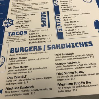 The Fish Joint - Menu 2 Salads soups tacos sandwiches platters - Seafood Near Me - Coconut Creek, Florida The Fish Joint - Menu 2 Salads soups tacos sandwiches platters - Seafood Near Me - Coconut Creek, Florida