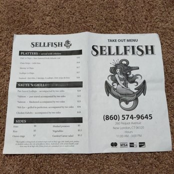 Sellfish - Take Out Menu by Franz Ferdinand - American Near Me - New London, Connecticut Sellfish - Take Out Menu by Franz Ferdinand - American Near Me - New London, Connecticut