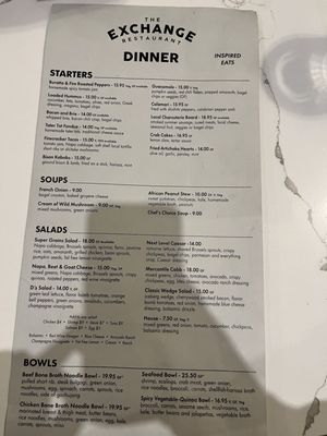 Menu photo 3 The Exchange Restaurant Homer, NY