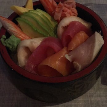 Akashi - Lunch chirashi don (also comes with salad and miso soup) - Sushi Bars Near Me - Durham, North Carolina