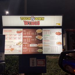a menu for a fast food restaurant