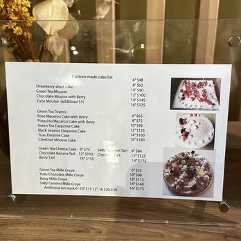 Patisserie Tomoko - Custom cake menu - Desserts Near Me - Brooklyn, New York