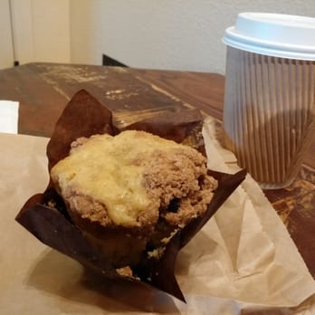 The Story Caffe - Blueberry Muffin and Small Drip Coffee - Cafes Near Me - Carlsbad, California