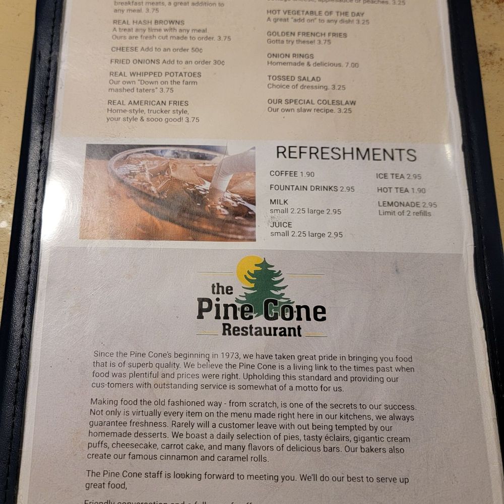 Pine Cone Restaurant - Menu 03/2025 - New American Near Me - Johnson Creek, Wisconsin Pine Cone Restaurant - Menu 03/2025 - New American Near Me - Johnson Creek, Wisconsin