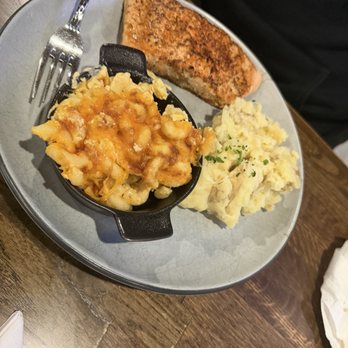 The Iron Rail - Grilled Salmon with Mashed potatoes and Mac and Cheese - Southern Near Me - Bolingbroke, Georgia