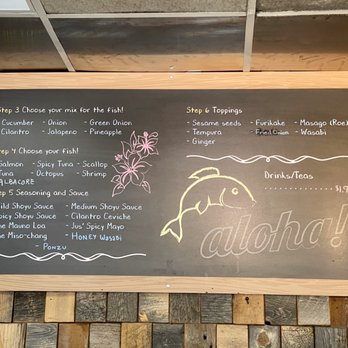 Kamea Poke - Menu as of March 2020 - Poke Near Me - Dana Point, California
