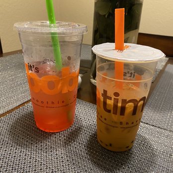 Its Boba Time - Riverside - Hibiscus berry iced tea & Thai tea with Bobba, Delicious!!! - Coffee & Tea Near Me - Riverside, California