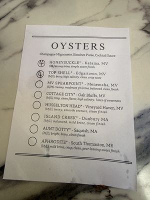 Menu photo 2 19 Raw Edgartown, MA