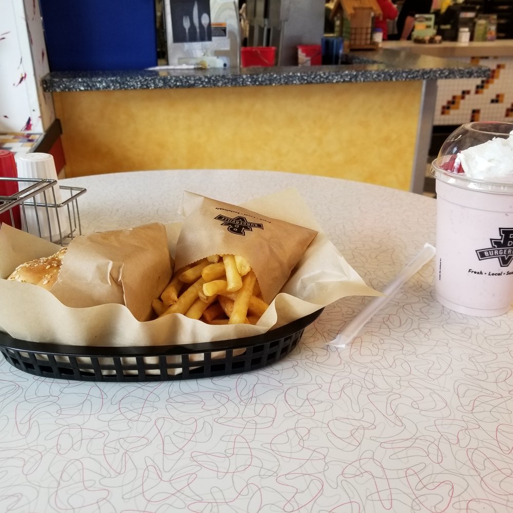Burgerville - Real ice cream shake with strawberries and a real cheese burger. Tillamook dairy products. - Burgers Near Me - Kelso, Washington Burgerville - Real ice cream shake with strawberries and a real cheese burger. Tillamook dairy products. - Burgers Near Me - Kelso, Washington