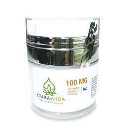 Cura+Vida CBD And Wellness - Anti-aging lotion with 100 mg CBD. One of our best sellers! Helps with inflammation, redness, puffiness and leaves a clean feeling