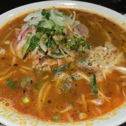 Beef satay sauce rice noodle soup~