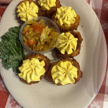 Bennett's Pit Bar-B-Que - Deviled eggs with relish - Barbeque Near Me - Pigeon Forge, Tennessee