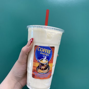 Coffee Madness - Bananalada Smoothie, Customer Favorite... has pineapple, coconut, banana, creamy pina colada mix - Coffee & Tea Near Me - Las Vegas, Nevada Coffee Madness - Bananalada Smoothie, Customer Favorite... has pineapple, coconut, banana, creamy pina colada mix - Coffee & Tea Near Me - Las Vegas, Nevada