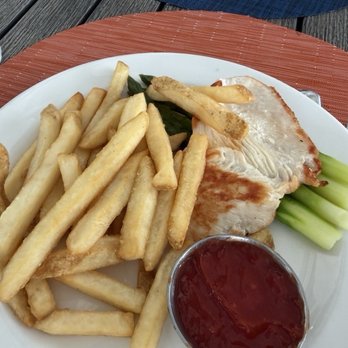 Tuckers Tavern - Kids half piece of chicken with asparagus and fries - Gastropubs Near Me - Beach Haven, New Jersey Tuckers Tavern - Kids half piece of chicken with asparagus and fries - Gastropubs Near Me - Beach Haven, New Jersey
