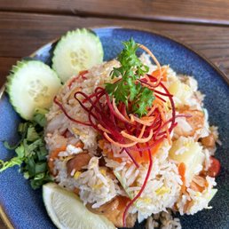 Pineapple Fried Rice with salmon