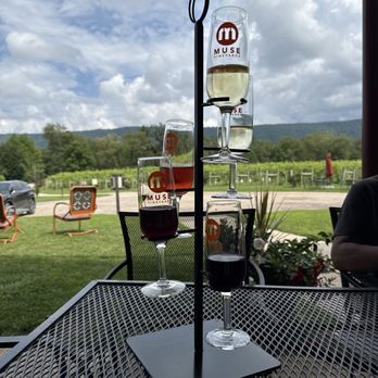 Muse Vineyards - Wine Flight - Wine Tasting Room Near Me - Woodstock, Virginia