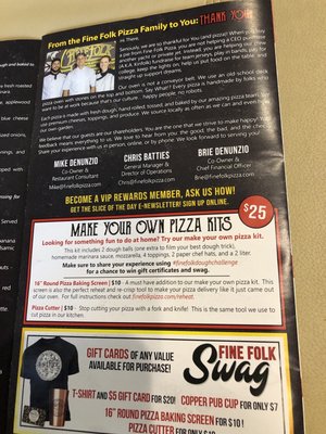 Menu photo 6 Fine Folk Pizza Fort Myers, FL