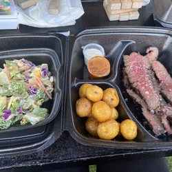 Churrasco, Papas Criollas, Southwest Salad