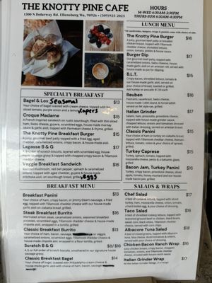 Menu photo 1 The Knotty Pine Ellensburg, WA Menu photo 1 The Knotty Pine Ellensburg, WA