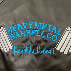 Large 12" logo on back of jacket