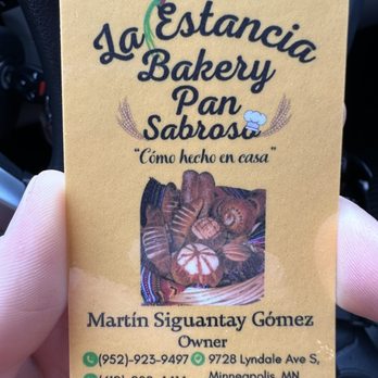 La Estancia Bakery - Business card - Bakeries Near Me - Bloomington, Minnesota La Estancia Bakery - Business card - Bakeries Near Me - Bloomington, Minnesota