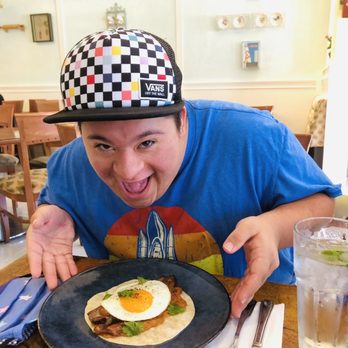 MeeMa’s - Sammy Enjoying his Brisket Tacos - Breakfast & Brunch Near Me - Long Beach, California MeeMa’s - Sammy Enjoying his Brisket Tacos - Breakfast & Brunch Near Me - Long Beach, California