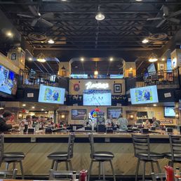 The bar and upper level
