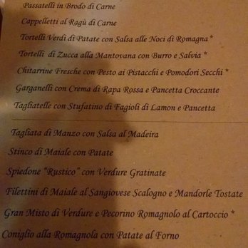 La Rustica - Main menu for today (16 February 2017): starters, primi, secundi. - Emilian Near Me - Ravenna, RA