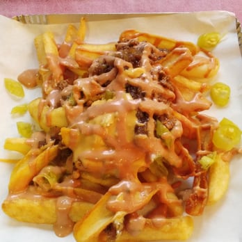 Hats-Off - Animal fries (French fries, onion, jalapeños, cheese and Hats sauce) - Cocktail Bars Near Me - Milan, Michigan